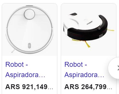 Robot 1: u$s 894 Robot 2: u$s 257.- (valor dolar mep del viernes 1/3/2024)